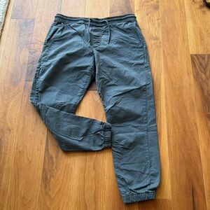 Zara Men's Drawstring Joggers in Charcoal